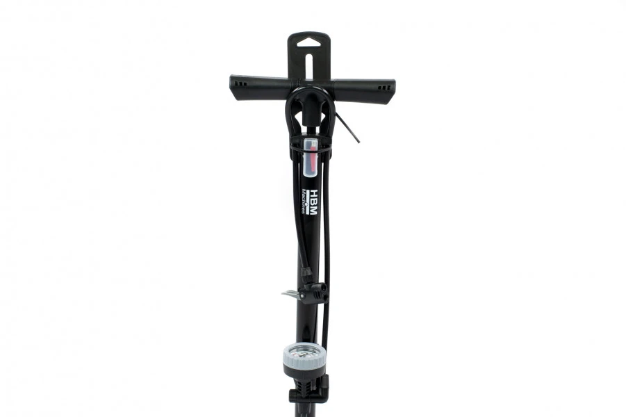 HBM Professionele Fietspomp Met Manometer En Adapterset 2 HBM Professionele Fietspomp Met Manometer En Adapterset - Afbeelding 2