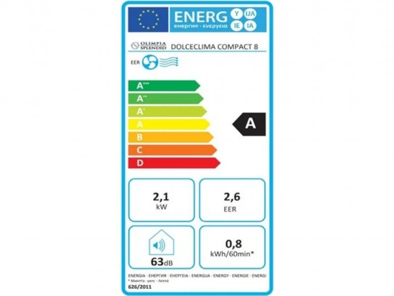 Olimpia Splendid Dolceclima Compact 8 P Mobiele Airco - 8.000 BTU/h 4 Olimpia Splendid Dolceclima Compact 8 P Mobiele Airco - 8.000 BTU/h - Afbeelding 4