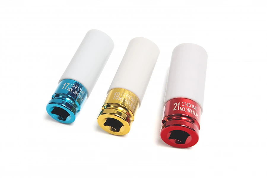 HBM 3 Delige Lange Krachtdoppenset Met Kunststof Beschermhulzen 1 HBM 3 Delige Lange Krachtdoppenset Met Kunststof Beschermhulzen