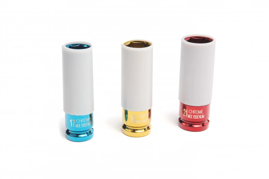 HBM 3 Delige Lange Krachtdoppenset Met Kunststof Beschermhulzen 2 HBM 3 Delige Lange Krachtdoppenset Met Kunststof Beschermhulzen - Afbeelding 2