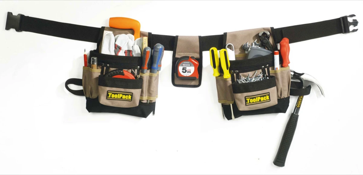 ToolPack Klassieke Gereedschapsgordel, Dubbele Houders 2 ToolPack Klassieke Gereedschapsgordel, Dubbele Houders - Afbeelding 2