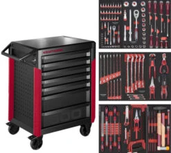 Kraftwerk Gevulde Gereedschapswagen - 144-delig