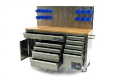 HBM Werkbank 158 Cm 10 Laden Met Deur En Achterwand, RVS 14 HBM Werkbank 158 Cm 10 Laden Met Deur En Achterwand, RVS -Hbm-machines hbm 012 120.jpg 1200x600 0134bebc88