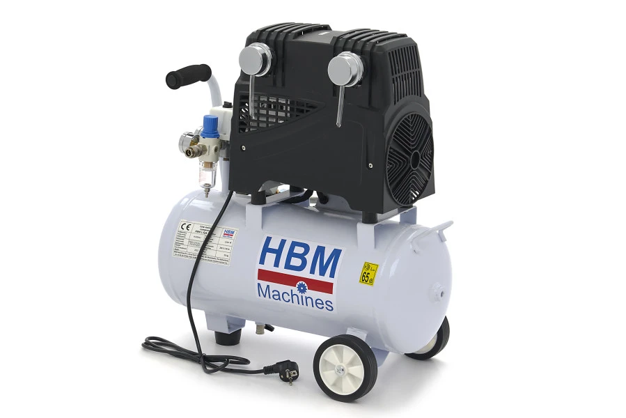 HBM Professionele Low Noise Compressor - 1.5 PK - 30 Liter Model 2 2 HBM Professionele Low Noise Compressor - 1.5 PK - 30 Liter Model 2 - Afbeelding 2