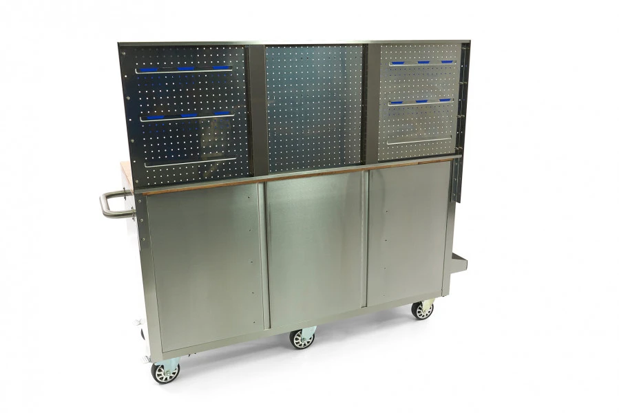 HBM Werkbank 158 Cm 10 Laden Met Deur En Achterwand, RVS 10 HBM Werkbank 158 Cm 10 Laden Met Deur En Achterwand, RVS - Afbeelding 10