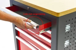 HBM Verrijdbare Gereedschapswagen, Werkbank Met Houten Werkblad 10 Laden, Rood Zwart 16 HBM Verrijdbare Gereedschapswagen, Werkbank Met Houten Werkblad 10 Laden, Rood Zwart -Hbm-machines hbm 019b.jpg 1200x600 e32d7ebc88