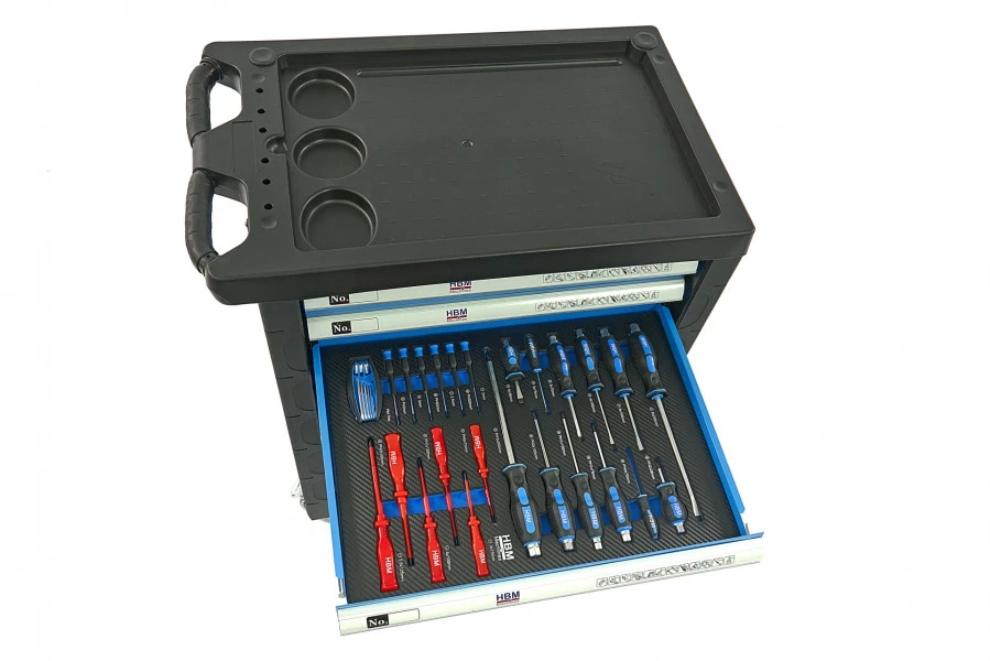 HBM Premium Gevulde Gereedschapswagen - 154 Delig 9 HBM Premium Gevulde Gereedschapswagen - 154 Delig - Afbeelding 9