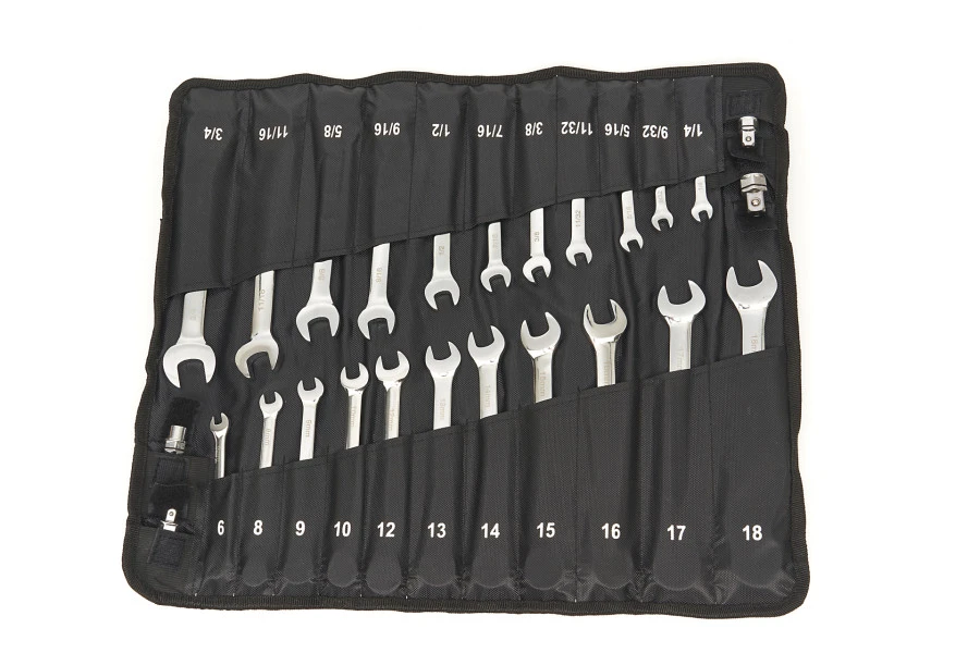 HBM Professionele Ring, Ratel, Steeksleutelset Metrische En Inch Maten 23-Delig 3 HBM Professionele Ring, Ratel, Steeksleutelset Metrische En Inch Maten 23-Delig - Afbeelding 3