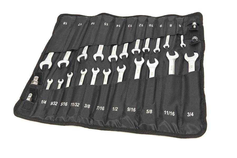 HBM Professionele Ring, Ratel, Steeksleutelset Metrische En Inch Maten 23-Delig 4 HBM Professionele Ring, Ratel, Steeksleutelset Metrische En Inch Maten 23-Delig - Afbeelding 4