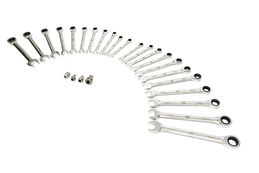 HBM Professionele Ring, Ratel, Steeksleutelset Metrische En Inch Maten 23-Delig 1 HBM Professionele Ring, Ratel, Steeksleutelset Metrische En Inch Maten 23-Delig