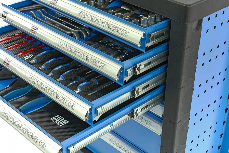 HBM Premium Gevulde Gereedschapswagen - 154 Delig 6 HBM Premium Gevulde Gereedschapswagen - 154 Delig - Afbeelding 6