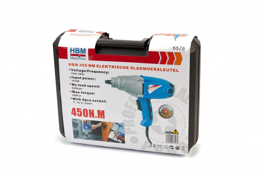HBM 450 Nm Elektrische Slagmoersleutel 6 HBM 450 Nm Elektrische Slagmoersleutel - Afbeelding 6