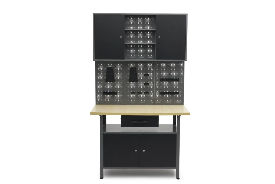 HBM Werkbank Met Deuren 120 X 60 X 200 Cm 1 HBM Werkbank Met Deuren 120 X 60 X 200 Cm