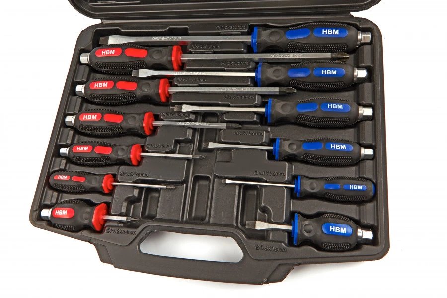 HBM Slagvaste Schroevendraaierset 12 Delig 1 HBM Slagvaste Schroevendraaierset 12 Delig