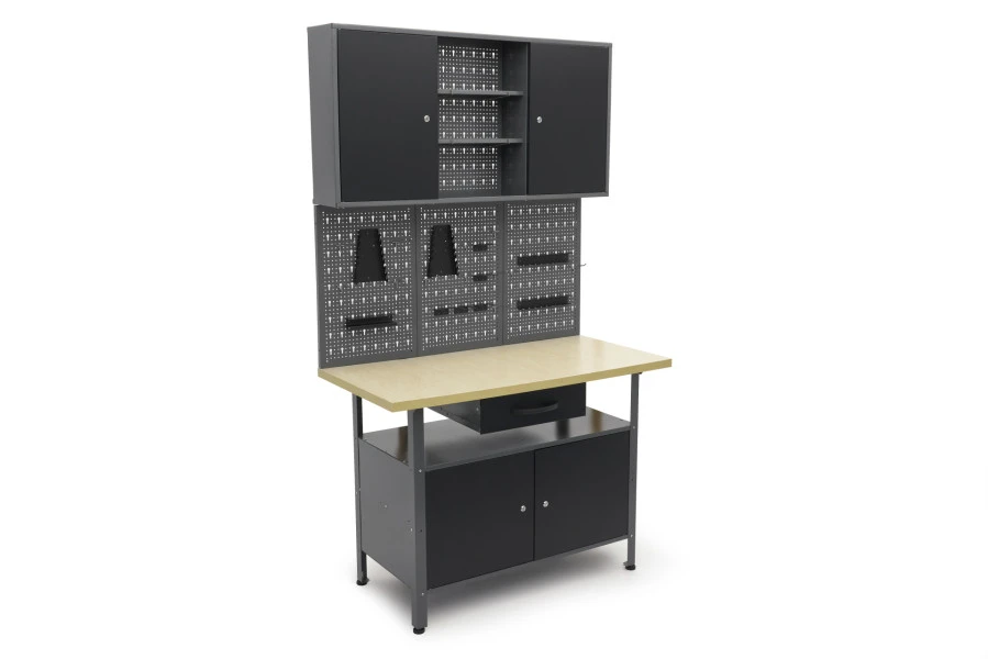 HBM Werkbank Met Deuren 120 X 60 X 200 Cm 3 HBM Werkbank Met Deuren 120 X 60 X 200 Cm - Afbeelding 3