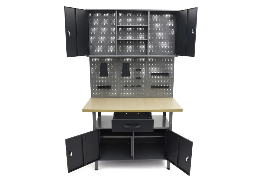 HBM Werkbank Met Deuren 120 X 60 X 200 Cm 5 HBM Werkbank Met Deuren 120 X 60 X 200 Cm - Afbeelding 5