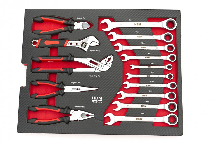 HBM Professionele 238 Delige Gereedschapskoffer, Gereedschapstrolly Met Carbon Inlays 6 HBM Professionele 238 Delige Gereedschapskoffer, Gereedschapstrolly Met Carbon Inlays - Afbeelding 6