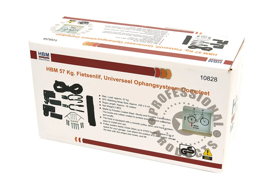 HBM 20 Kg. Fietsenlift , Universeel Ophangsysteem Compleet 9 HBM 20 Kg. Fietsenlift , Universeel Ophangsysteem Compleet - Afbeelding 9