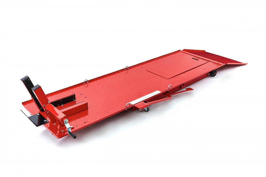 HBM 300 Motorheftafel Hydraulisch Met Luxe Voorwielklem - Rood 8 HBM 300 Motorheftafel Hydraulisch Met Luxe Voorwielklem - Rood - Afbeelding 8