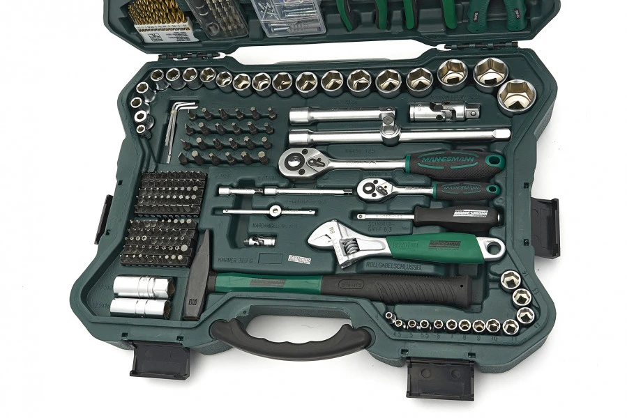 Mannesmann Professionele 303-delige Gereedschapkoffer - Gereedschapsset 1 Mannesmann Professionele 303-delige Gereedschapkoffer - Gereedschapsset