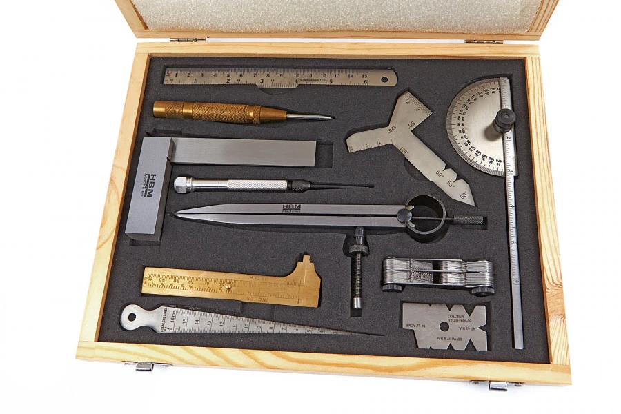 HBM 11 Delige Meetgereedschap En Aftekenset 1 HBM 11 Delige Meetgereedschap En Aftekenset