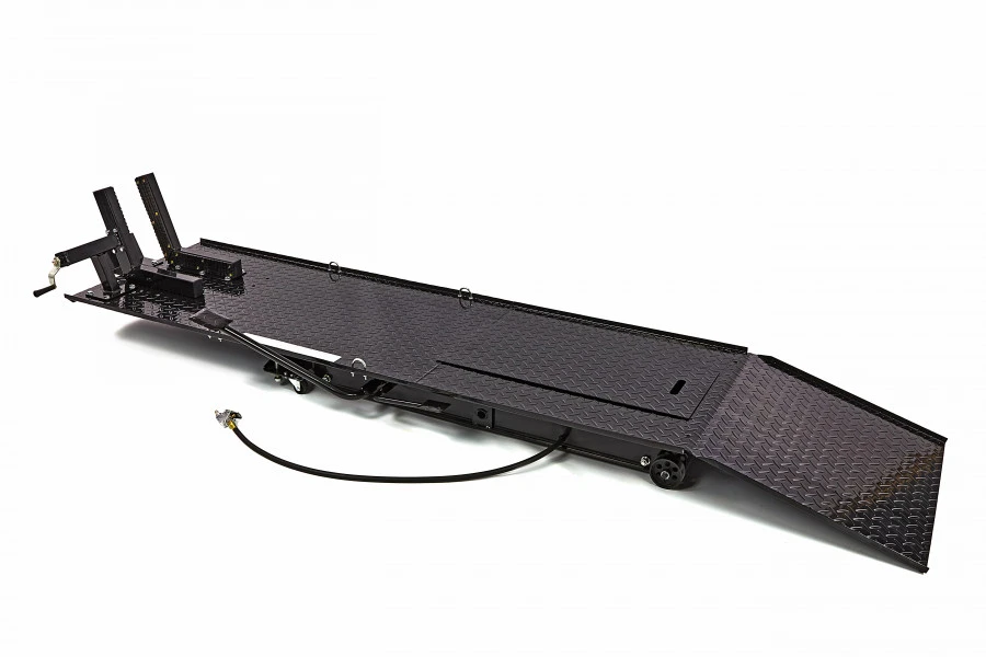 HBM 300 Motorheftafel Hydraulisch, Pneumatisch, Met Luxe Voorwielklem, Zwart 7 HBM 300 Motorheftafel Hydraulisch, Pneumatisch, Met Luxe Voorwielklem, Zwart - Afbeelding 7