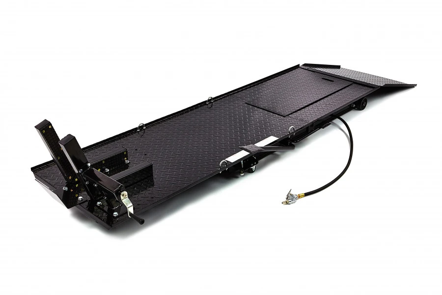 HBM 300 Motorheftafel Hydraulisch, Pneumatisch, Met Luxe Voorwielklem, Zwart 3 HBM 300 Motorheftafel Hydraulisch, Pneumatisch, Met Luxe Voorwielklem, Zwart - Afbeelding 3