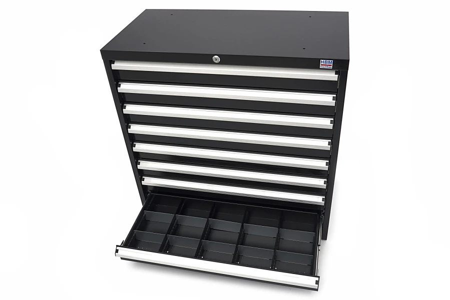 HBM 8 Laden Profi Gereedschapskast 90 X 45 X 90 Cm Zwart 16 HBM 8 Laden Profi Gereedschapskast 90 X 45 X 90 Cm Zwart - Afbeelding 16