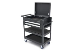 HBM 2 Laden Gereedschapswagen Met 2 Plateaus En Opbergvak - 91 Cm - Zwart -Hbm-machines hbm 184 88.jpg 1200x600 f2535ebc88