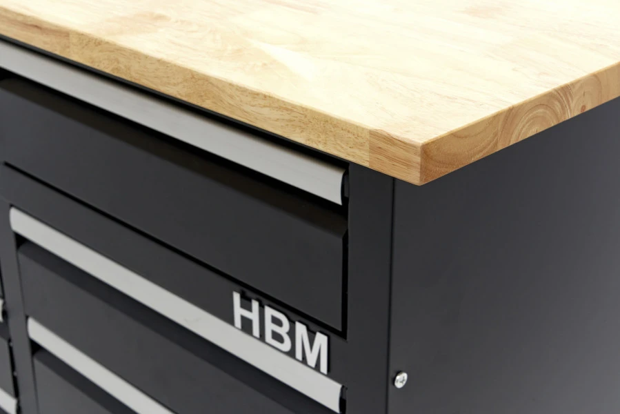 HBM 120 Cm Werkbank Met 8 Laden En Massief Houten Werkblad 8 HBM 120 Cm Werkbank Met 8 Laden En Massief Houten Werkblad - Afbeelding 8