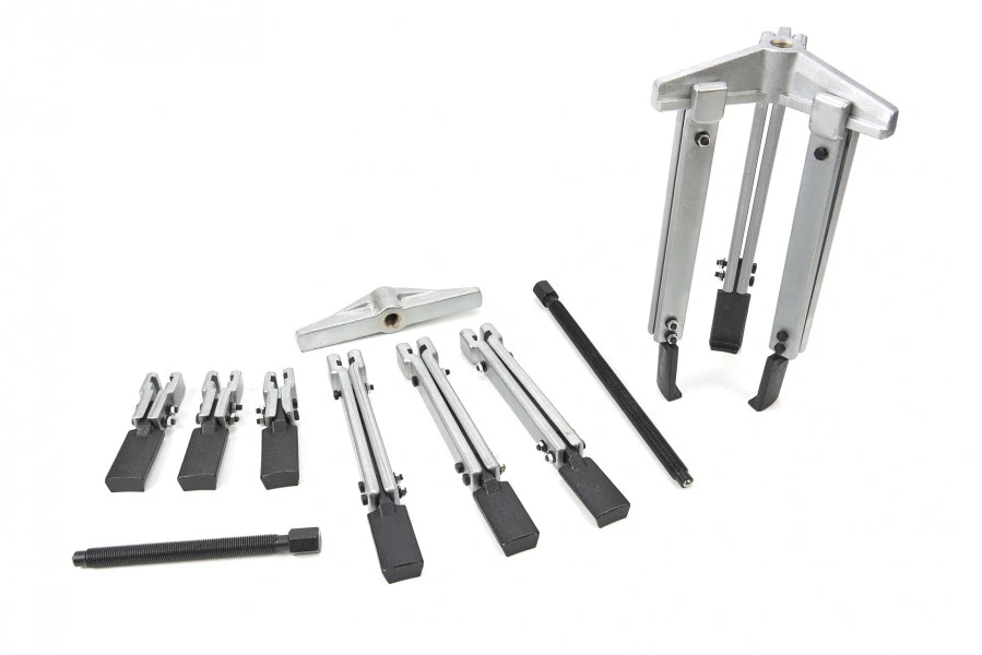 HBM 13 Delige Professionele 3 Arm Pullytrekker Set 105, 210, 265 Mm 2 HBM 13 Delige Professionele 3 Arm Pullytrekker Set 105, 210, 265 Mm - Afbeelding 2