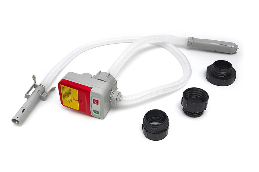 HBM Professionele Olie, Benzine En Vloeistofpomp Op Batterijen Inclusief Slangen 3 Adapters 1 HBM Professionele Olie, Benzine En Vloeistofpomp Op Batterijen Inclusief Slangen 3 Adapters