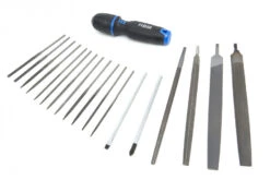 HBM 19 Delige Professionele Vijlenset Met Soft Grip Anti Slip Handvat In Stevige Opbergetui