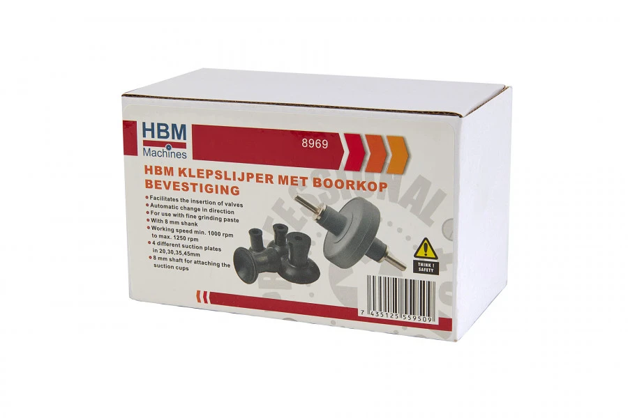 HBM Klepslijper Voor In De Boormachine Met Boorkop Bevestiging 2 HBM Klepslijper Voor In De Boormachine Met Boorkop Bevestiging - Afbeelding 2