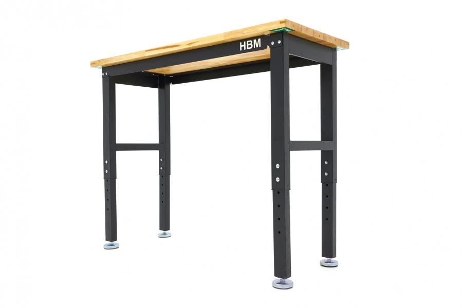 HBM Werkbank Met Massief Houten Blad, In Hoogte Verstelbaar, 122 Cm 5 HBM Werkbank Met Massief Houten Blad, In Hoogte Verstelbaar, 122 Cm - Afbeelding 5