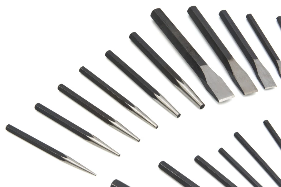 HBM 29 Delige Koudbeitel, Penuitdrijver En Doorslagenset 3 HBM 29 Delige Koudbeitel, Penuitdrijver En Doorslagenset - Afbeelding 3