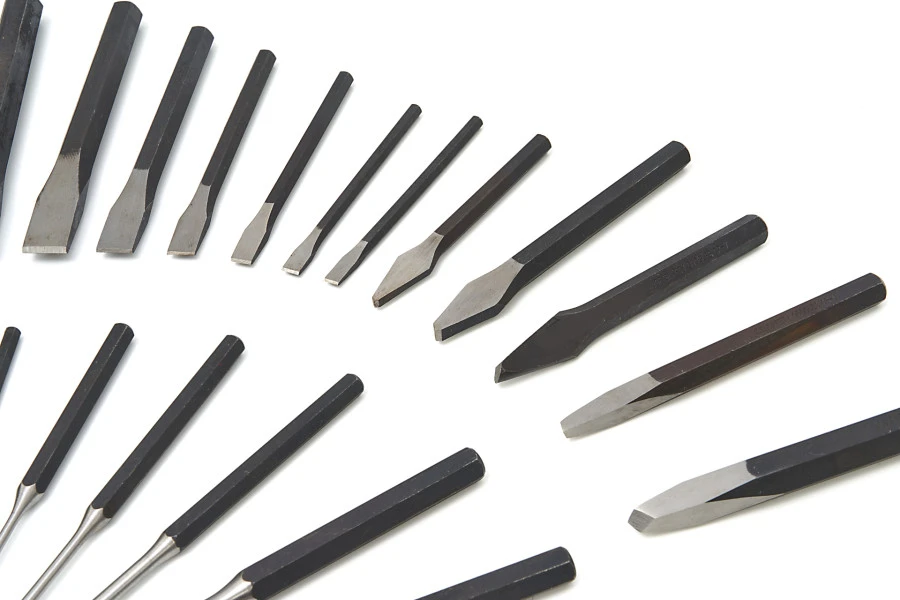 HBM 29 Delige Koudbeitel, Penuitdrijver En Doorslagenset 4 HBM 29 Delige Koudbeitel, Penuitdrijver En Doorslagenset - Afbeelding 4