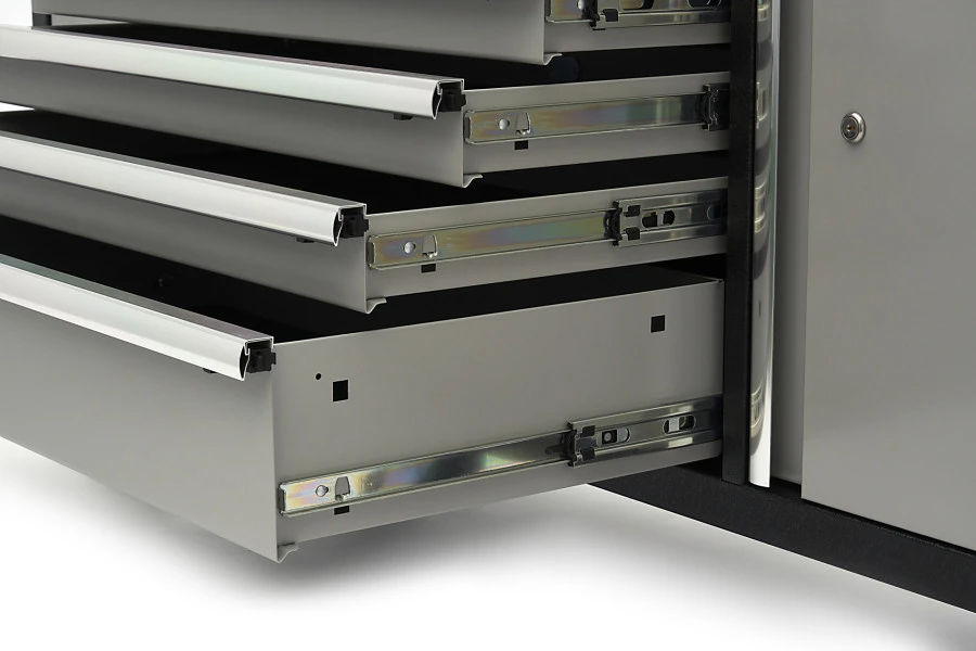 HBM Gereedschapswagen Met Houten Werkblad - 168 Cm - Grijs 10 HBM Gereedschapswagen Met Houten Werkblad - 168 Cm - Grijs - Afbeelding 10