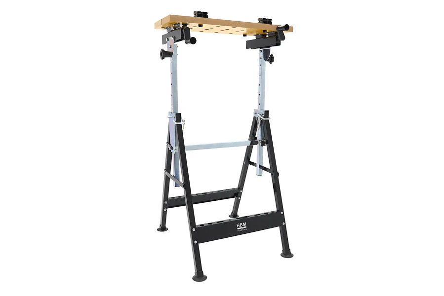 HBM Draagbare Werkbank Met In Hoogte Verstelbaar En Kantelbaar Werkblad 2 HBM Draagbare Werkbank Met In Hoogte Verstelbaar En Kantelbaar Werkblad - Afbeelding 2