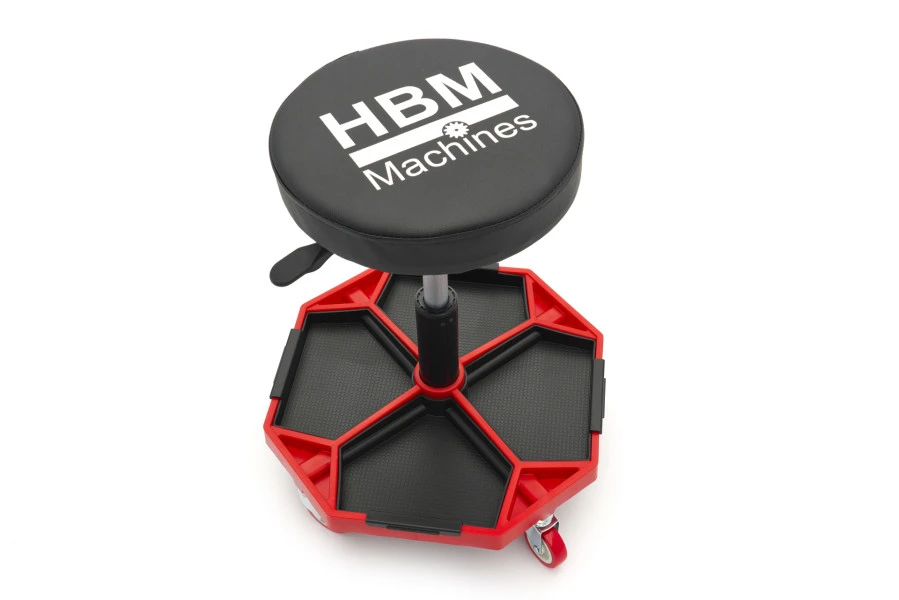 HBM Pneumatische Stoel Met 4 Uitneembare Gereedschaps Trays 1 HBM Pneumatische Stoel Met 4 Uitneembare Gereedschaps Trays