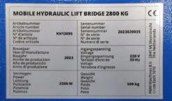 HBM Hydraulische Verrijdbare Autopoetsbrug, Bandenbrug, Hefbrug 2800 Kg 19 HBM Hydraulische Verrijdbare Autopoetsbrug, Bandenbrug, Hefbrug 2800 Kg -Hbm-machines img 6167.jpg 1200x600 553e5ebc88