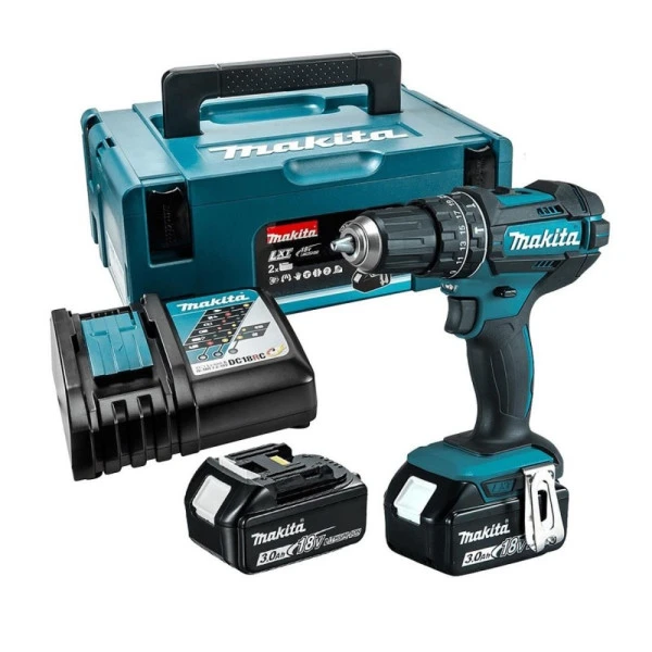 Makita DHP482RFJ Klopboor-/schroefmachine Set 18V 2x 3,0Ah 1 Makita DHP482RFJ Klopboor-/schroefmachine Set 18V 2x 3,0Ah